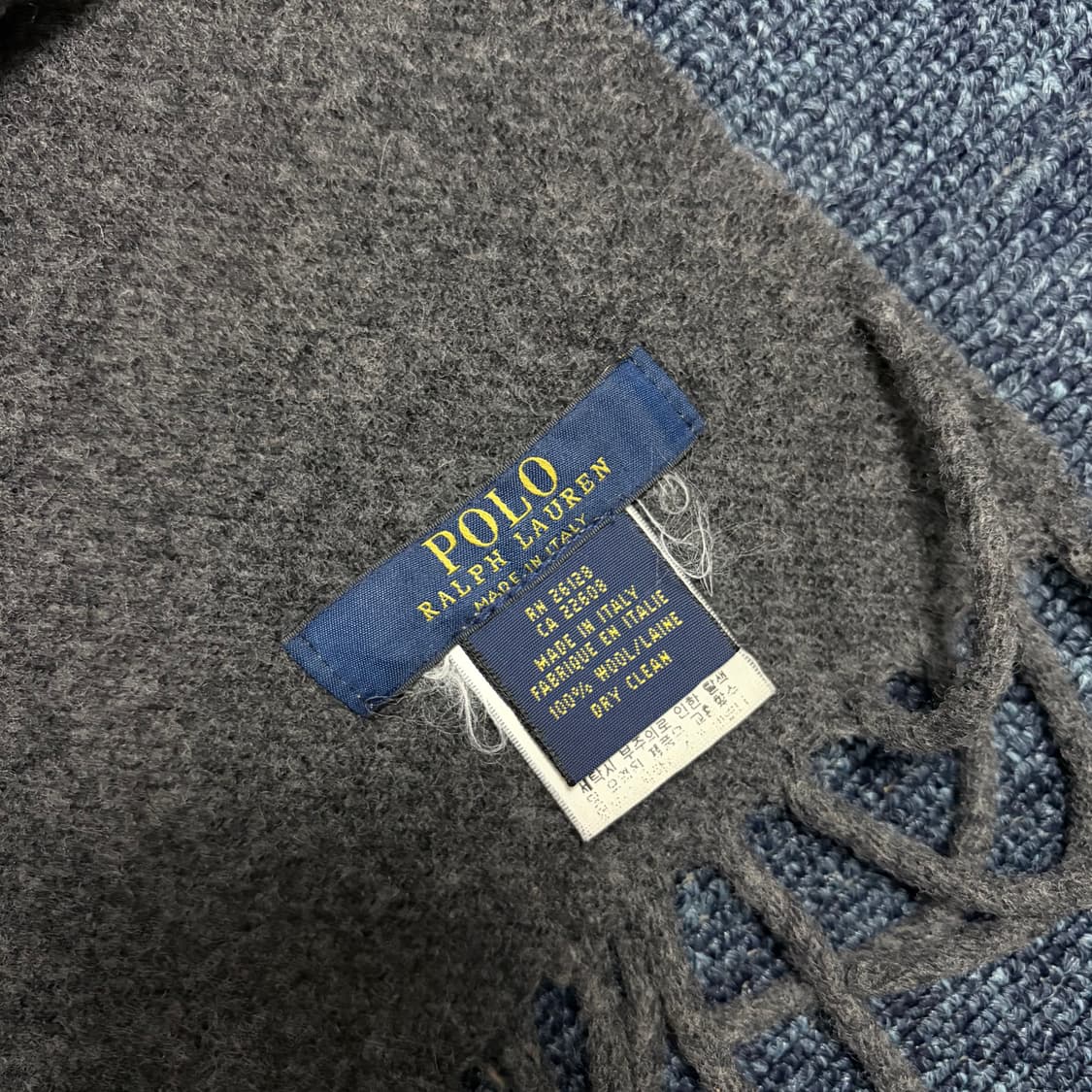 폴로 랄프로렌 그레이 투톤 머플러 상품이미지4