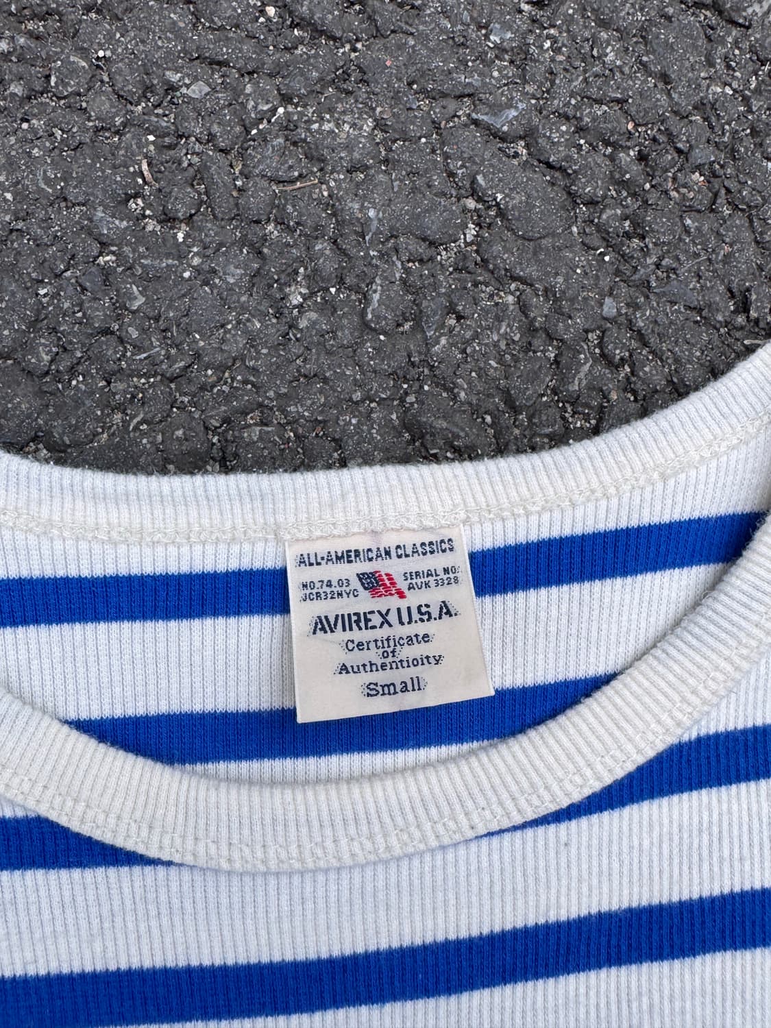 아비렉스 스트라이프 반팔티셔츠  상품이미지3