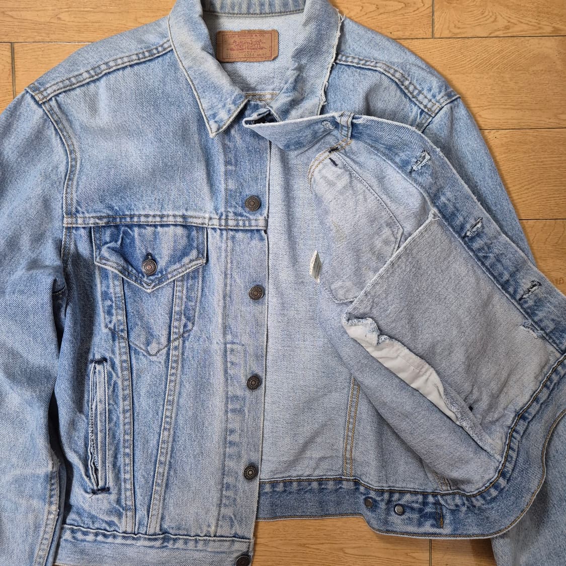 80's levis 리바이스 70506 데님자켓 Made in USA 상품이미지5