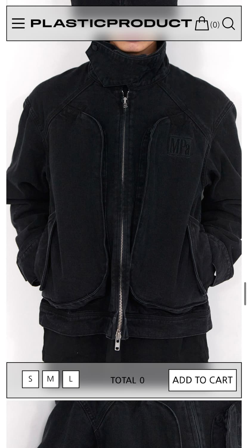 플라스틱 프로덕트 블랙 자켓 M 상품이미지2