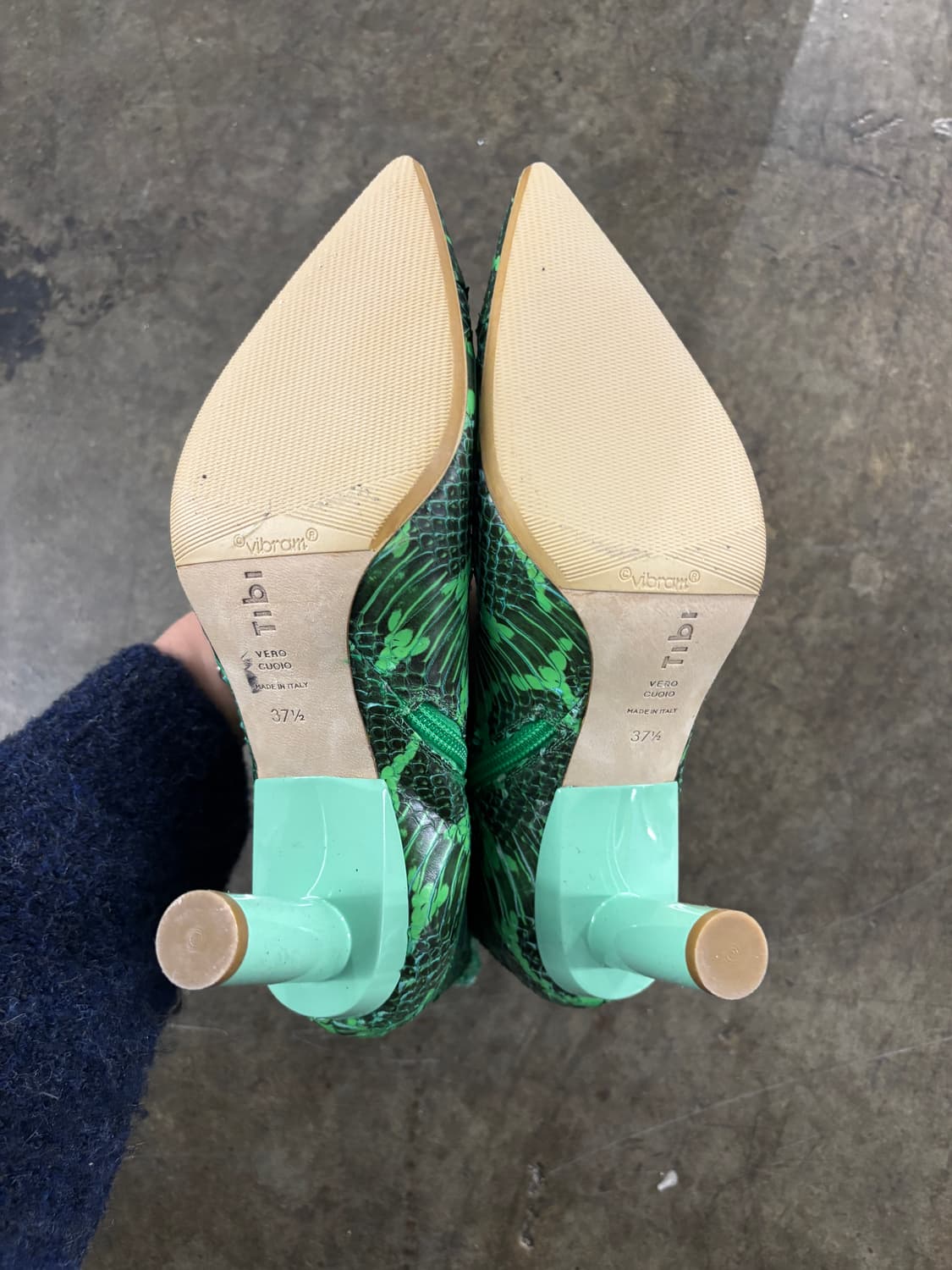 Tibi 앵글 뱀피 부츠 그린 37.5 (한국사이즈 240~245) 상품이미지6