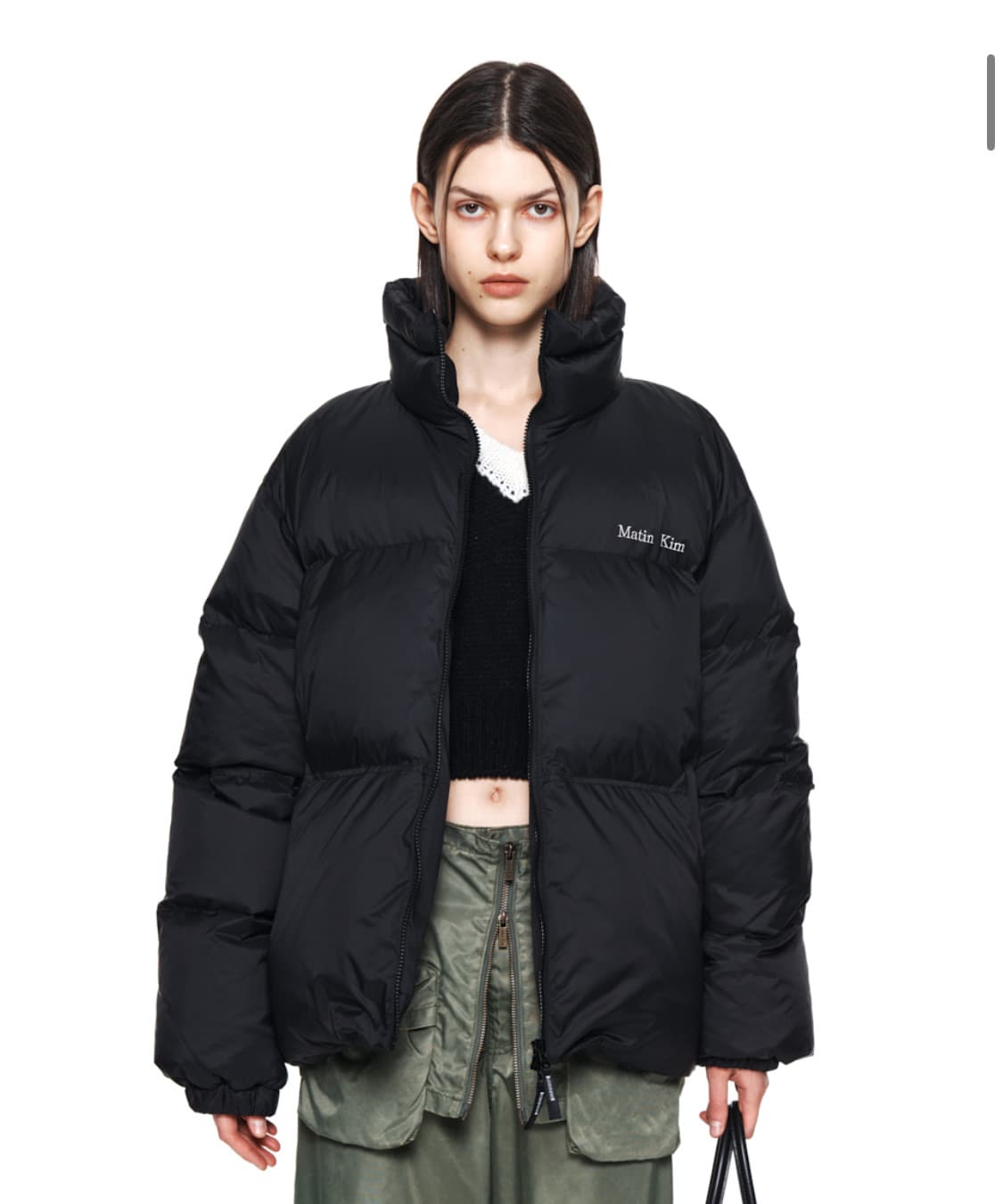 마땡킴 하이넥 클래식 푸퍼 다운 점퍼 블랙 상품이미지1