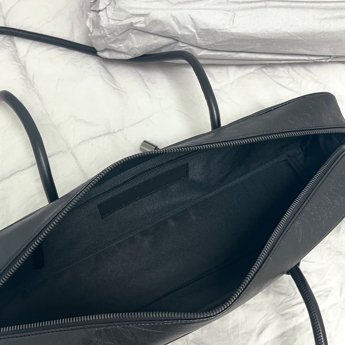 (새상품) 트리밍버드 스퀘어 스트링 숄더 백 블랙 상품이미지6