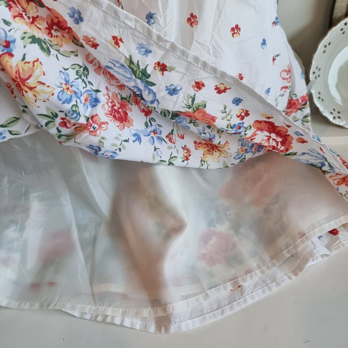 Lizmelo 리즈멜로 플라워 셔링 린넨원피스 상품이미지3