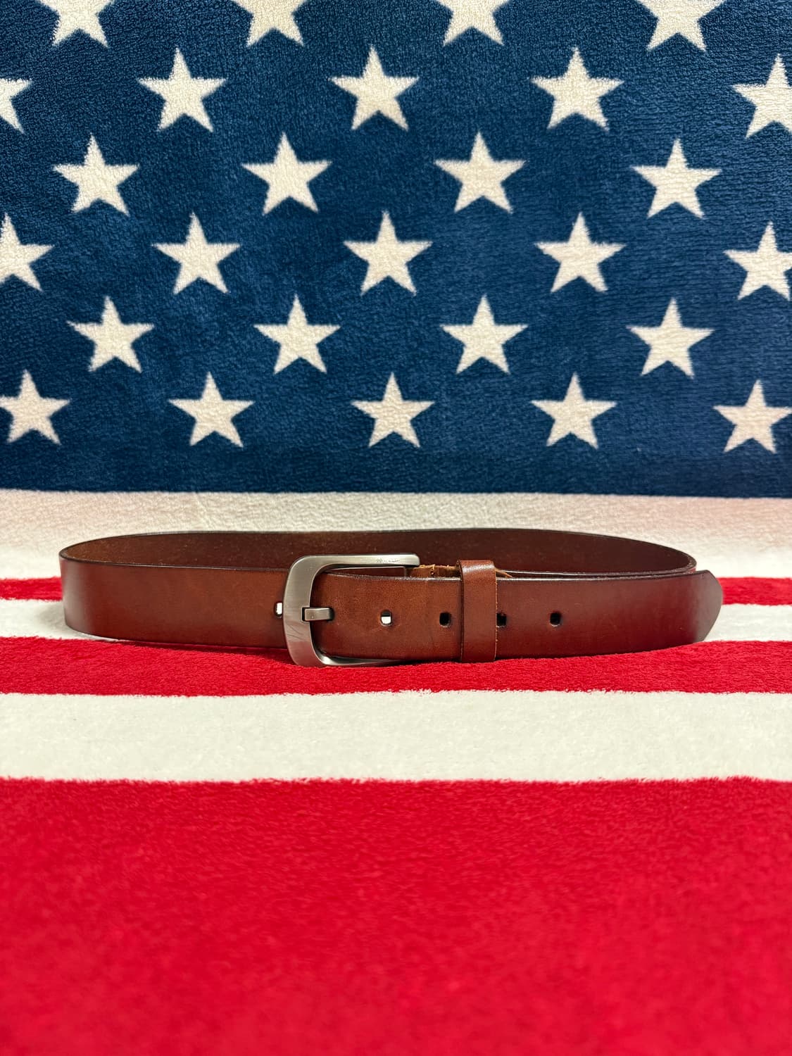 빈티지레더벨트 Cowhide Leather belt 브라운 가죽벨트 상품이미지1