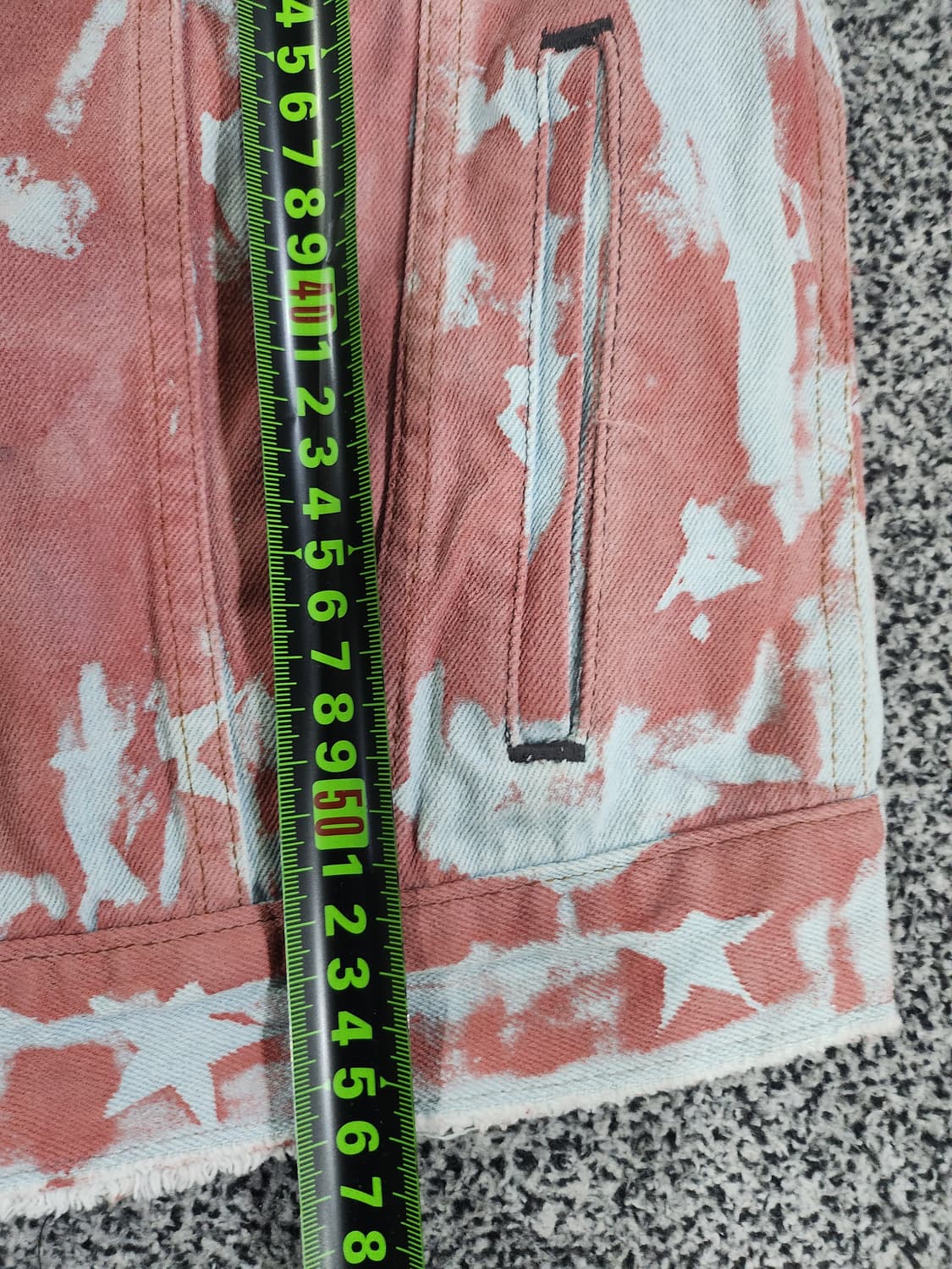 스트릿 감성 타이다이 스타패턴 데님자켓 상품이미지7