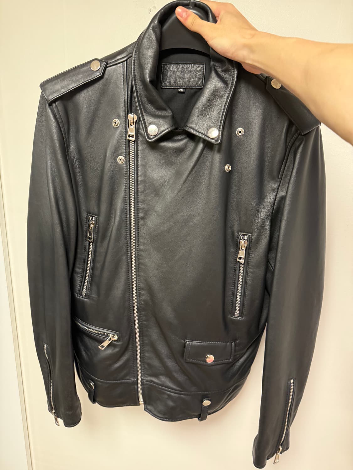 [세탁O] 레더파크 더블라이더 가죽자켓 상품이미지1