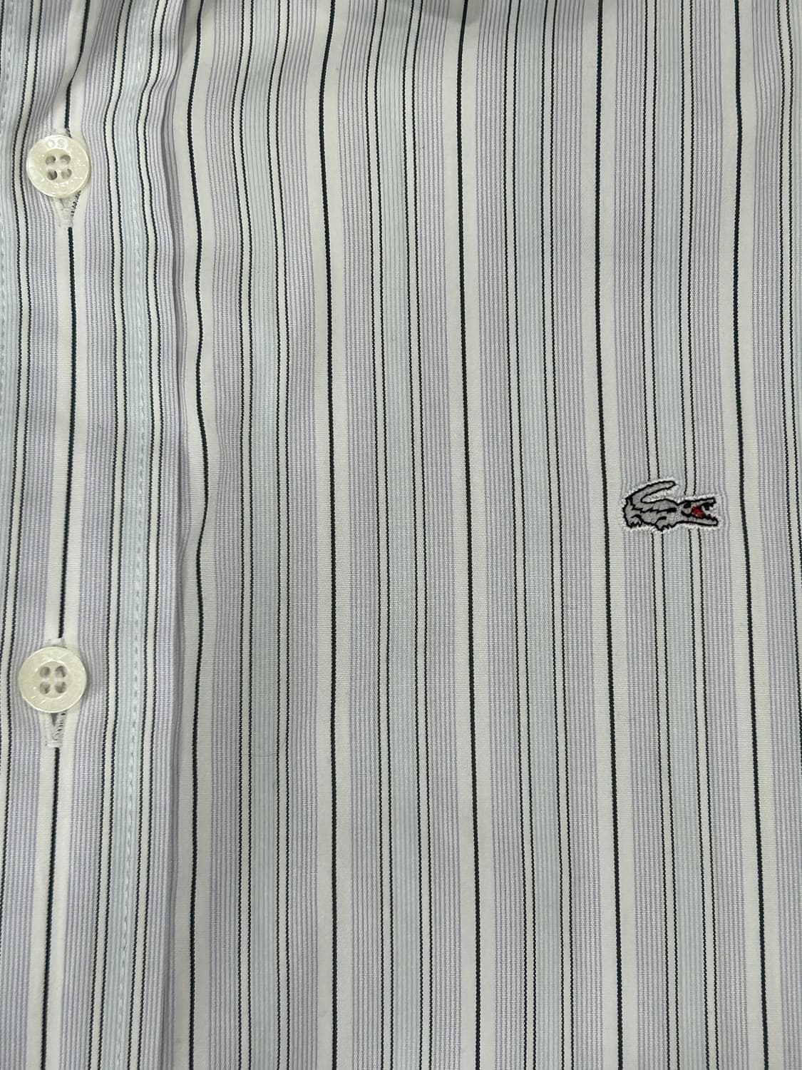 라코스테 그린블루 스트라이프 셔츠 남성 100 (40사이즈) 상품이미지6