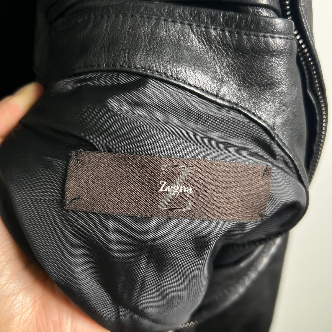 Zegna 에르메네질도 제냐 나파 레더 블루종 48 상품이미지3