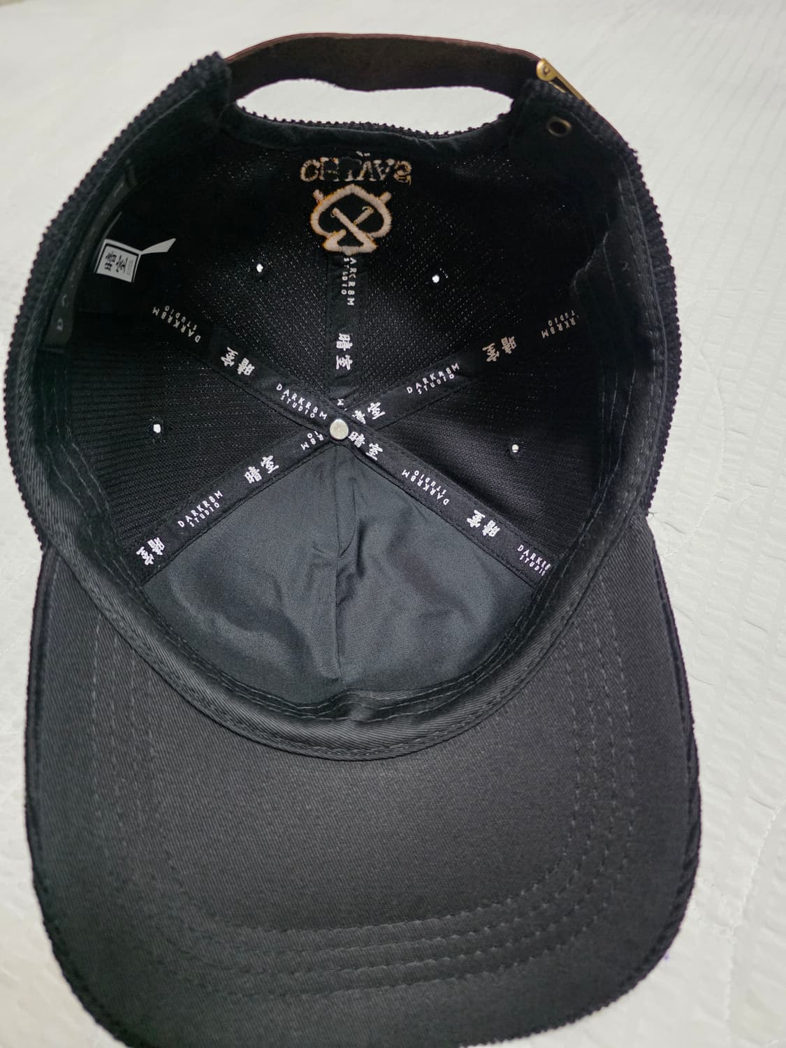 다크룸 시바스리갈 한정판 새상품 코듀로이 모자 볼캡 암실 Darkroom 상품이미지8