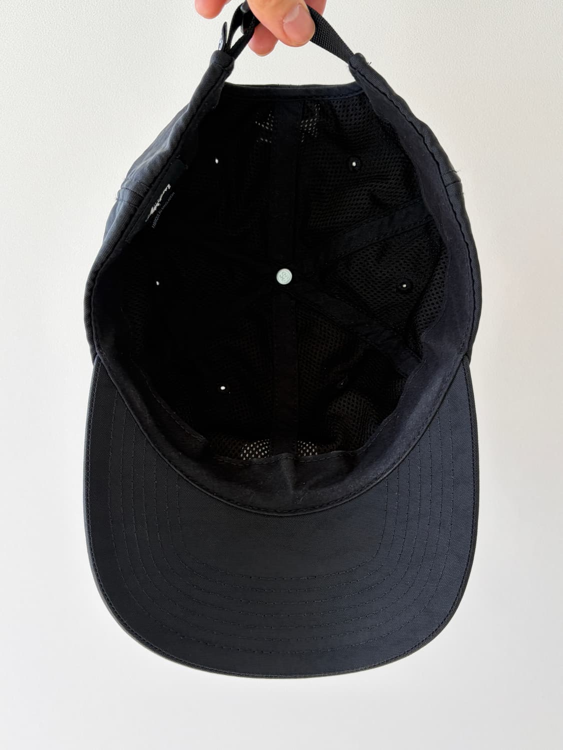 stussy 스투시 워시드 나일론 심볼 로우 프로 캡 블랙 상품이미지5