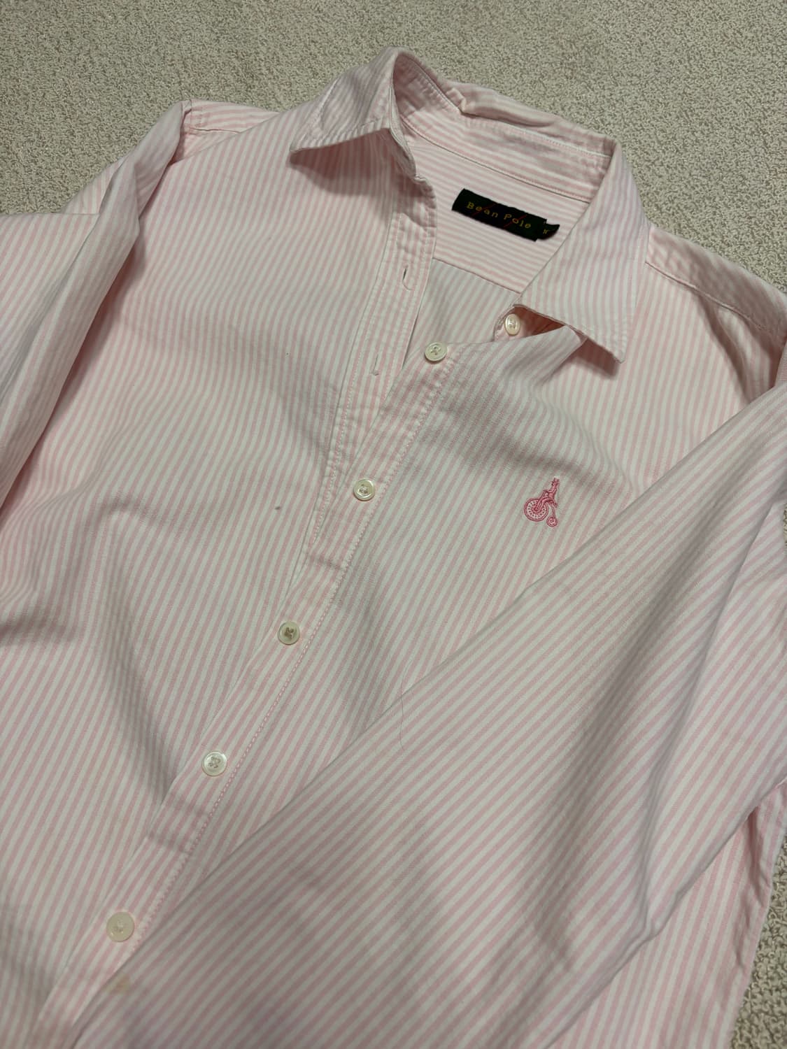 (100) 빈폴 핑크 체크 셔츠  상품이미지3