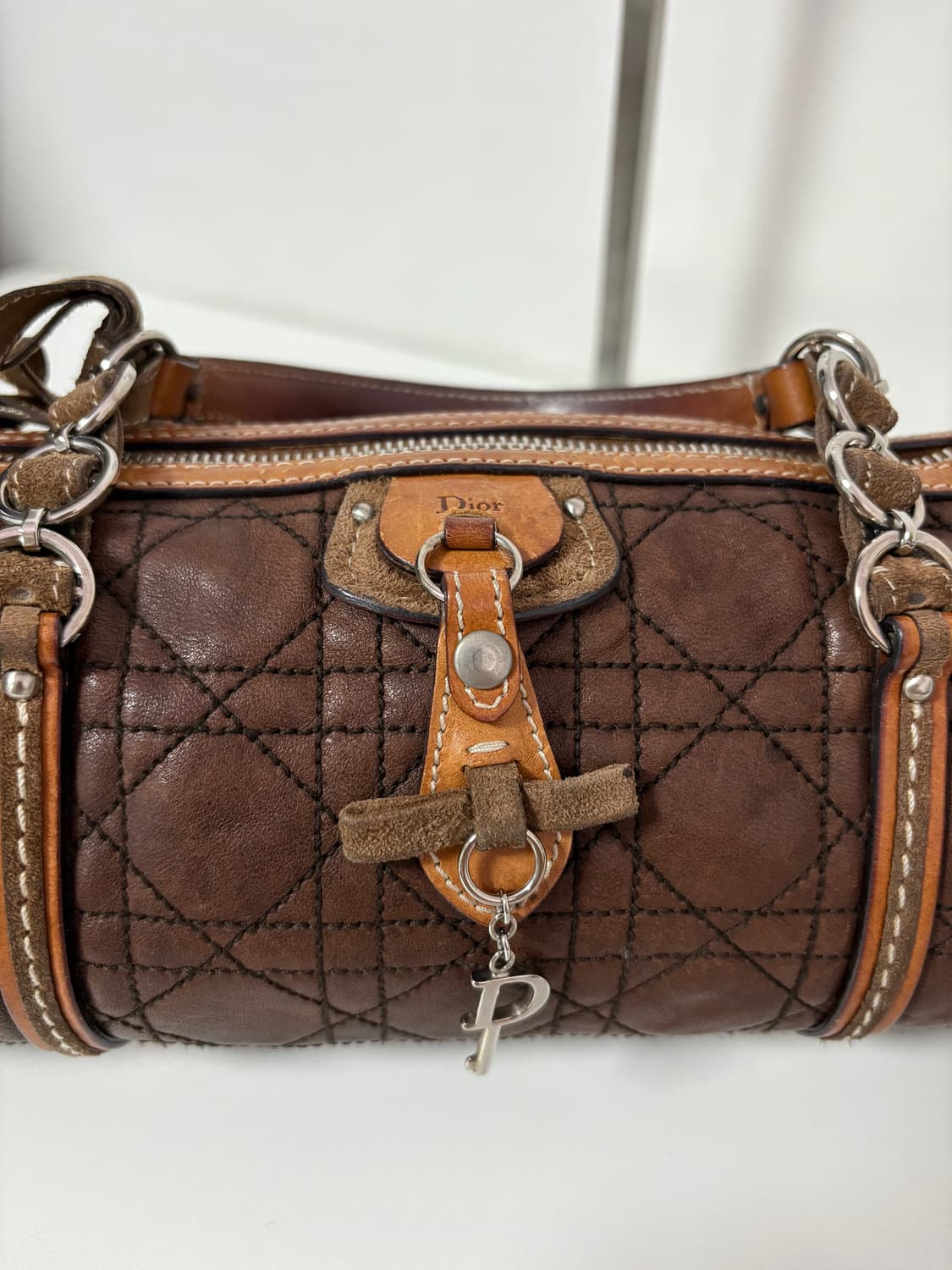 디올 로맨틱 토트백 레더브라운 상품이미지4