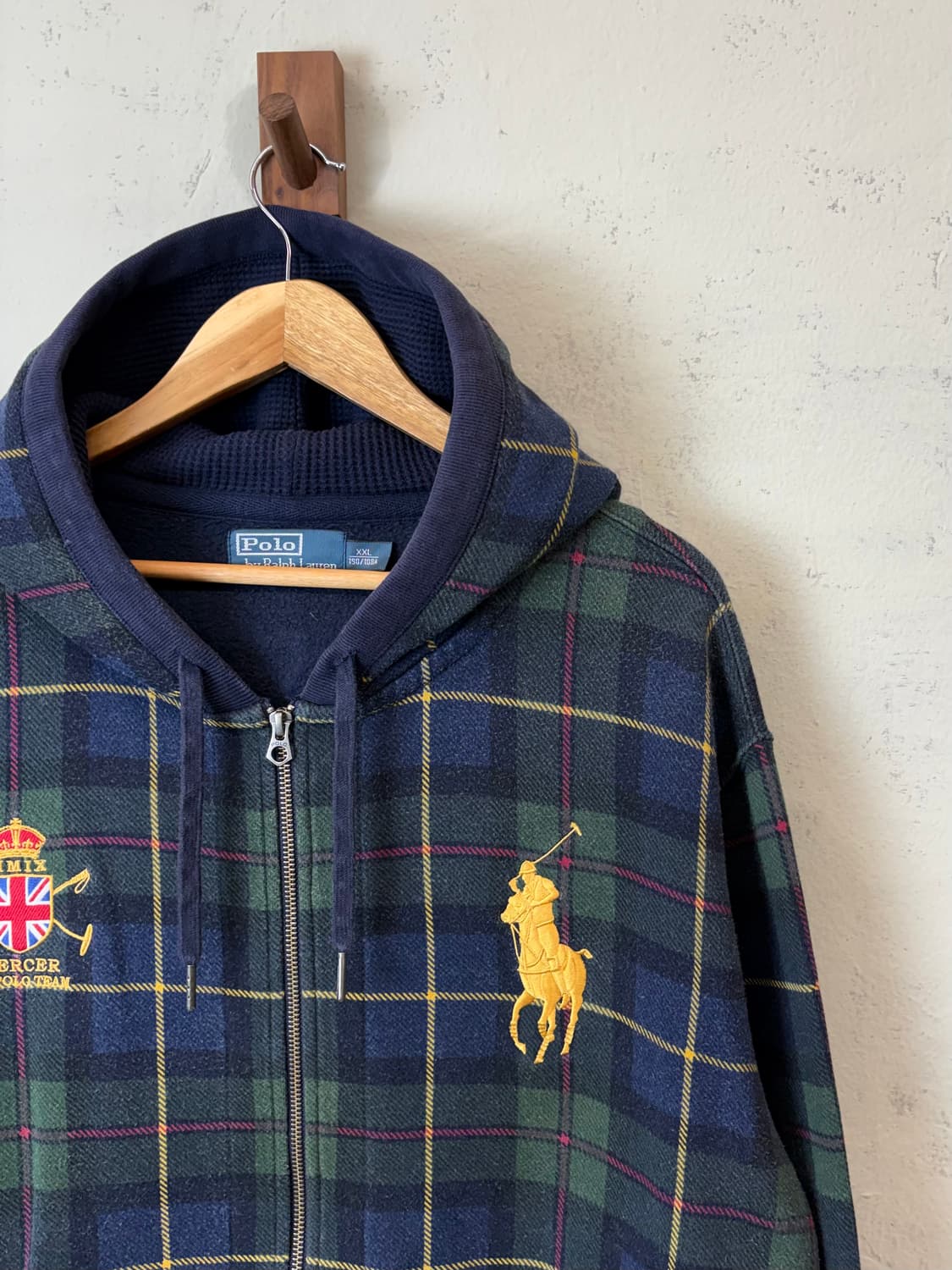 폴로랄프로렌 치프키프 블랙와치 빅포니 타탄체크 후드집업 상품이미지2