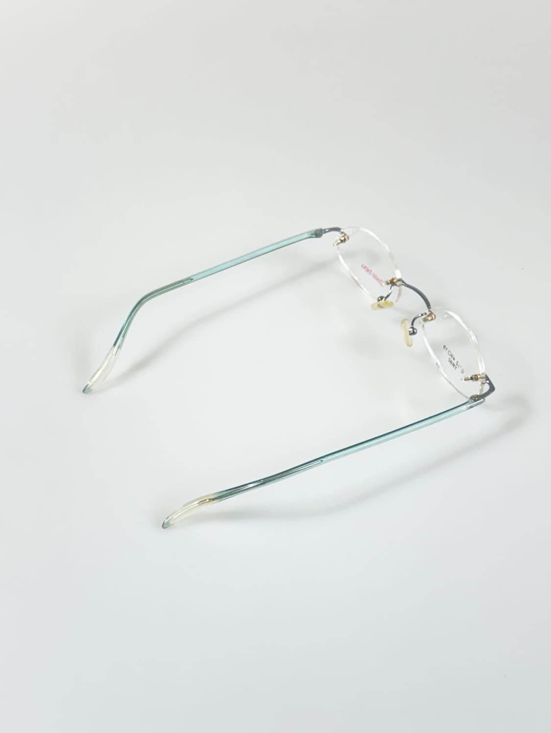 90s GIOGIO AMINA 무테 와이드 라운드 빈티지 안경 상품이미지4