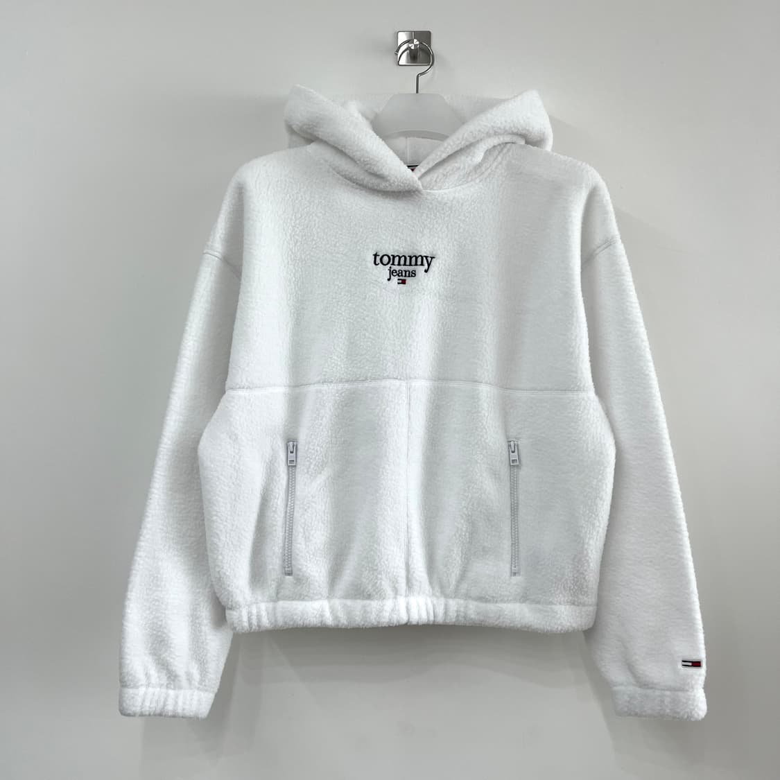 타미힐피거 폴라 플리스 화이트 후드티 상품이미지2