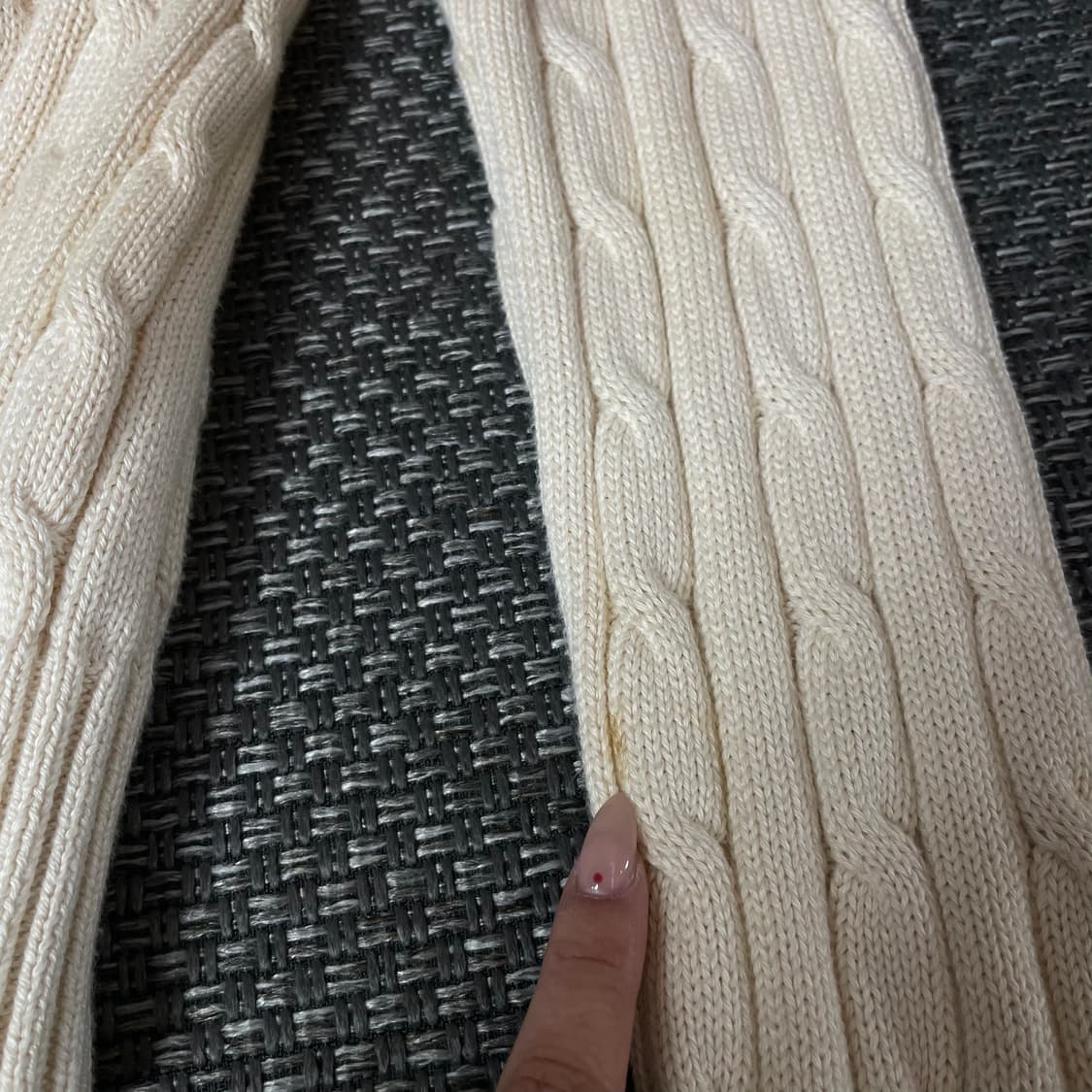 폴로랄프로렌 네이비포니 크림 케이블 니트 M 상품이미지9