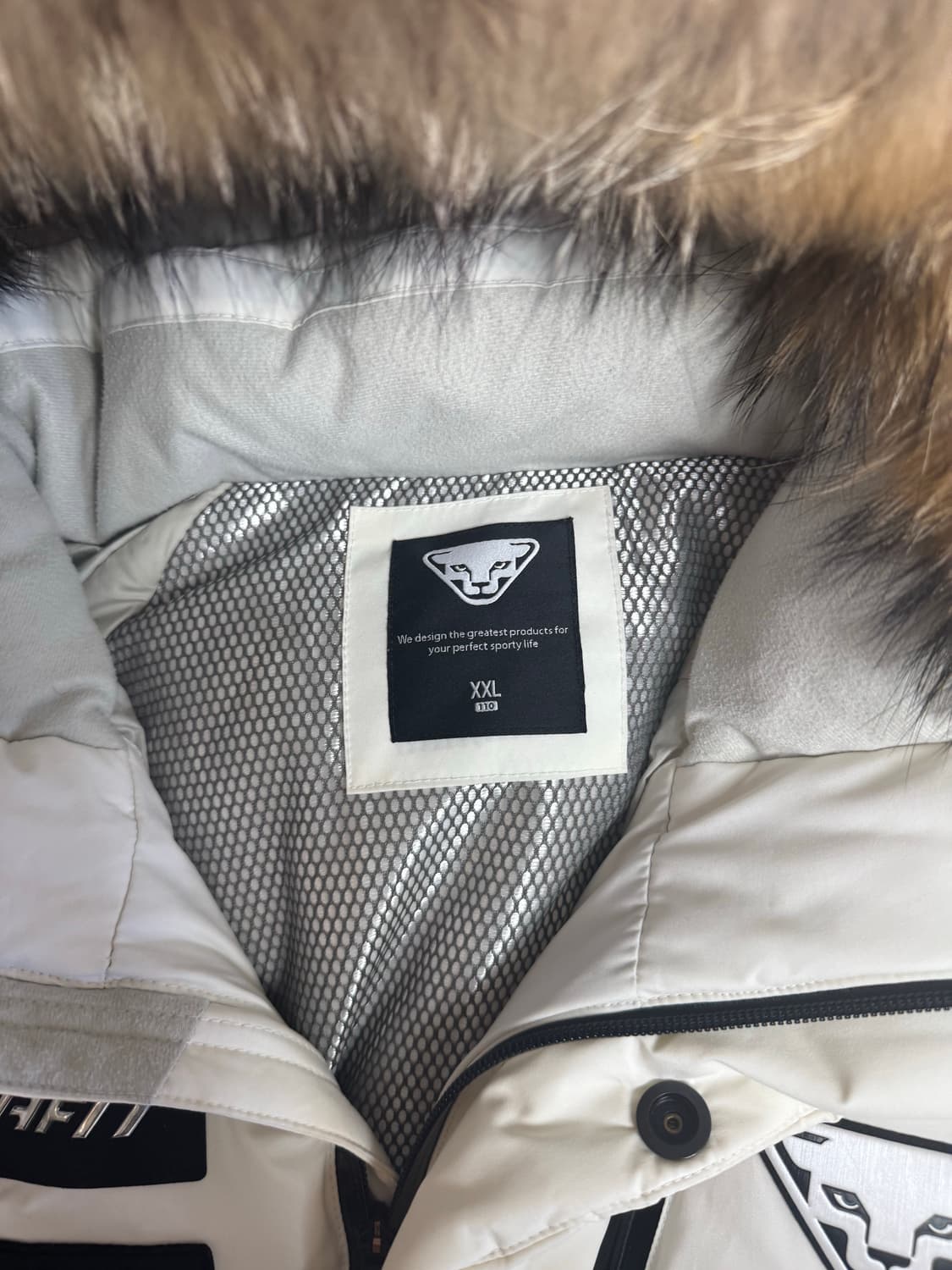 (110) 다이나핏 화이트 롱패딩 폭스퍼 상품이미지3