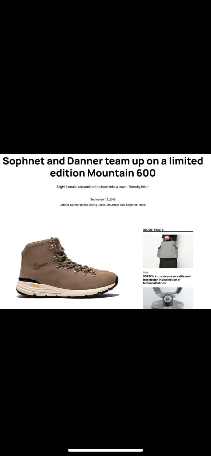 SOPH. X DANNER 소프넷 X 대너 마운틴600 스웨이드 부츠 상품이미지1
