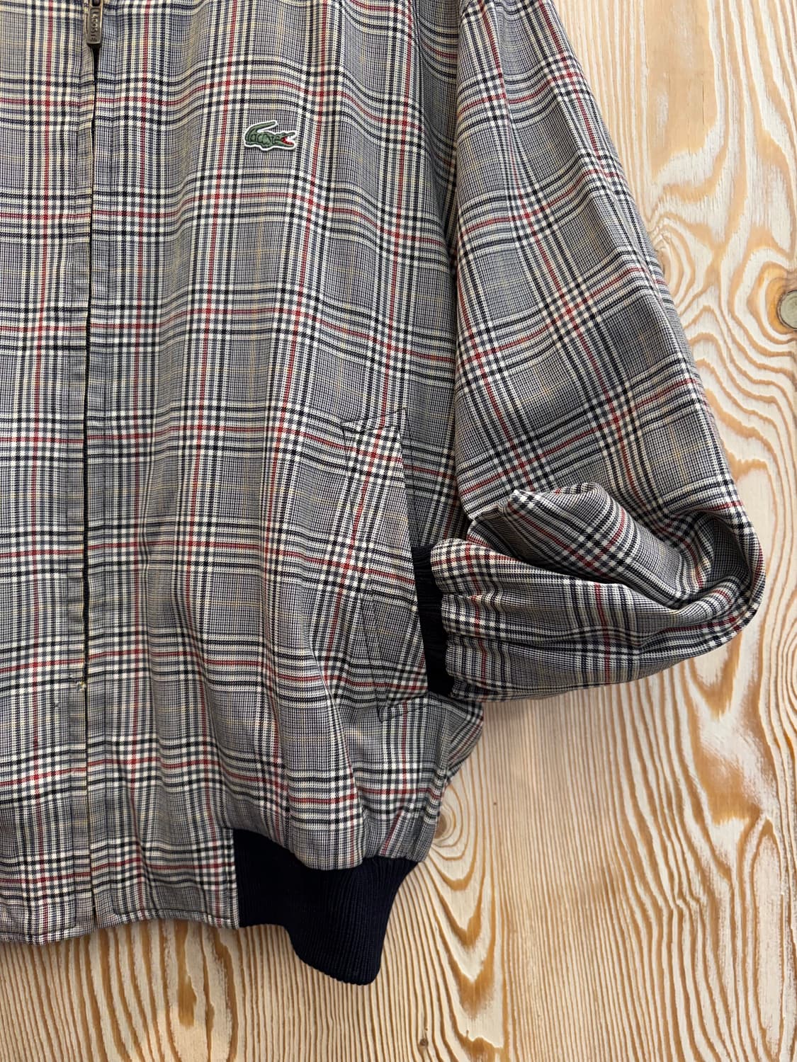00‘s 라코스테 체크 블루종 자켓 상품이미지4