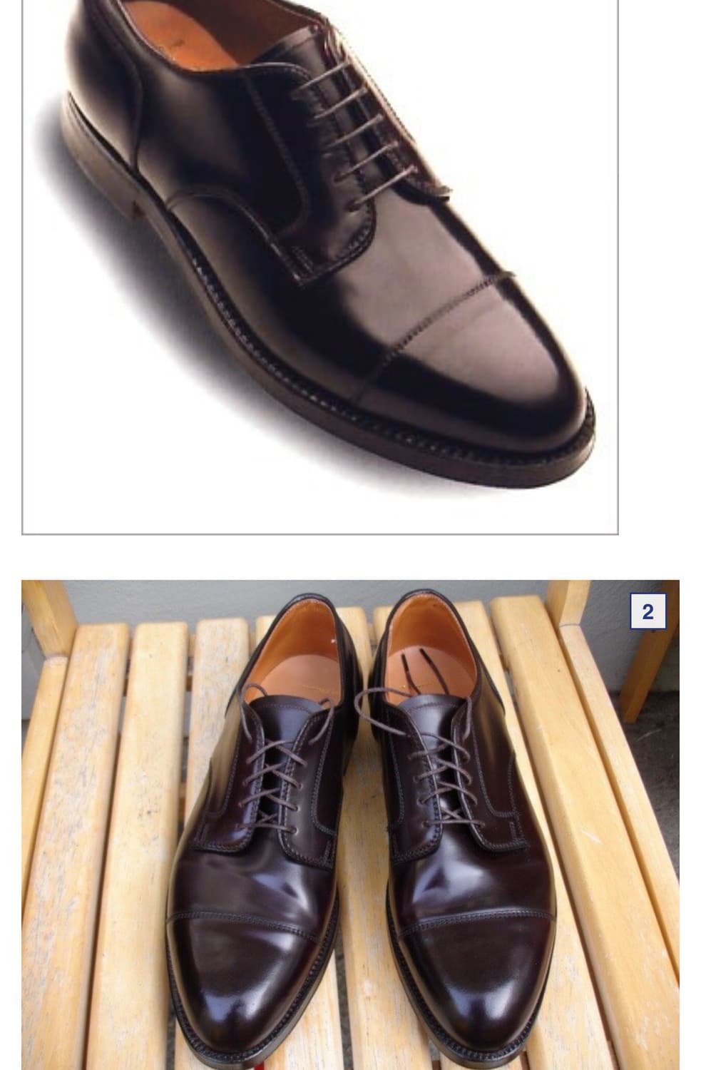 알든 코도반 2160 스트레이트 팁 블러쳐 6.5E 버건디 상품이미지8