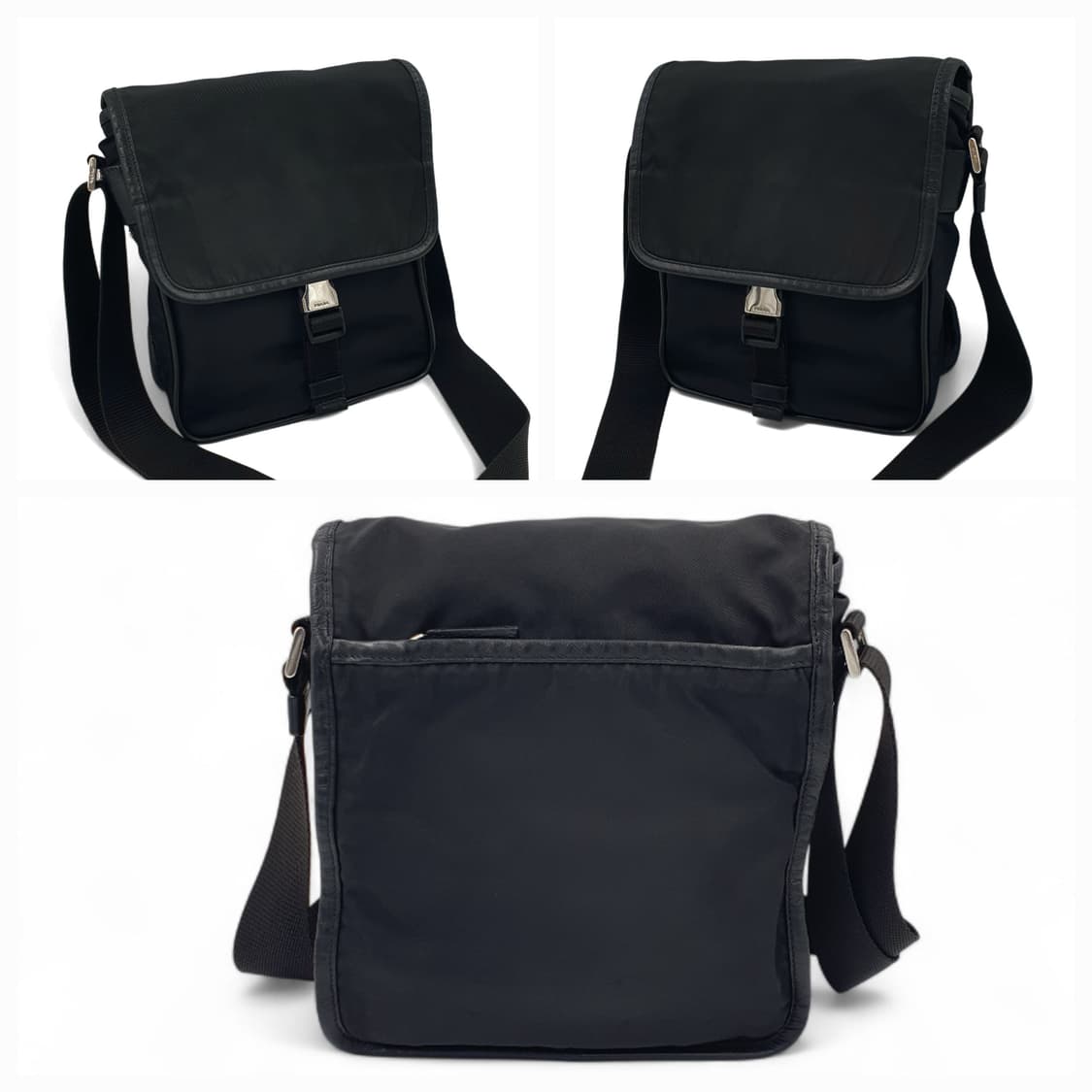 프라다 삼각로고 리나일론 블랙 미니 메신저백 숄더백 상품이미지2