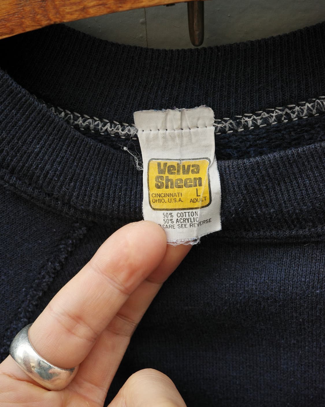 80s Velva Sheen 메트로폴리탄 컬리지 스웻셔츠 상품이미지4