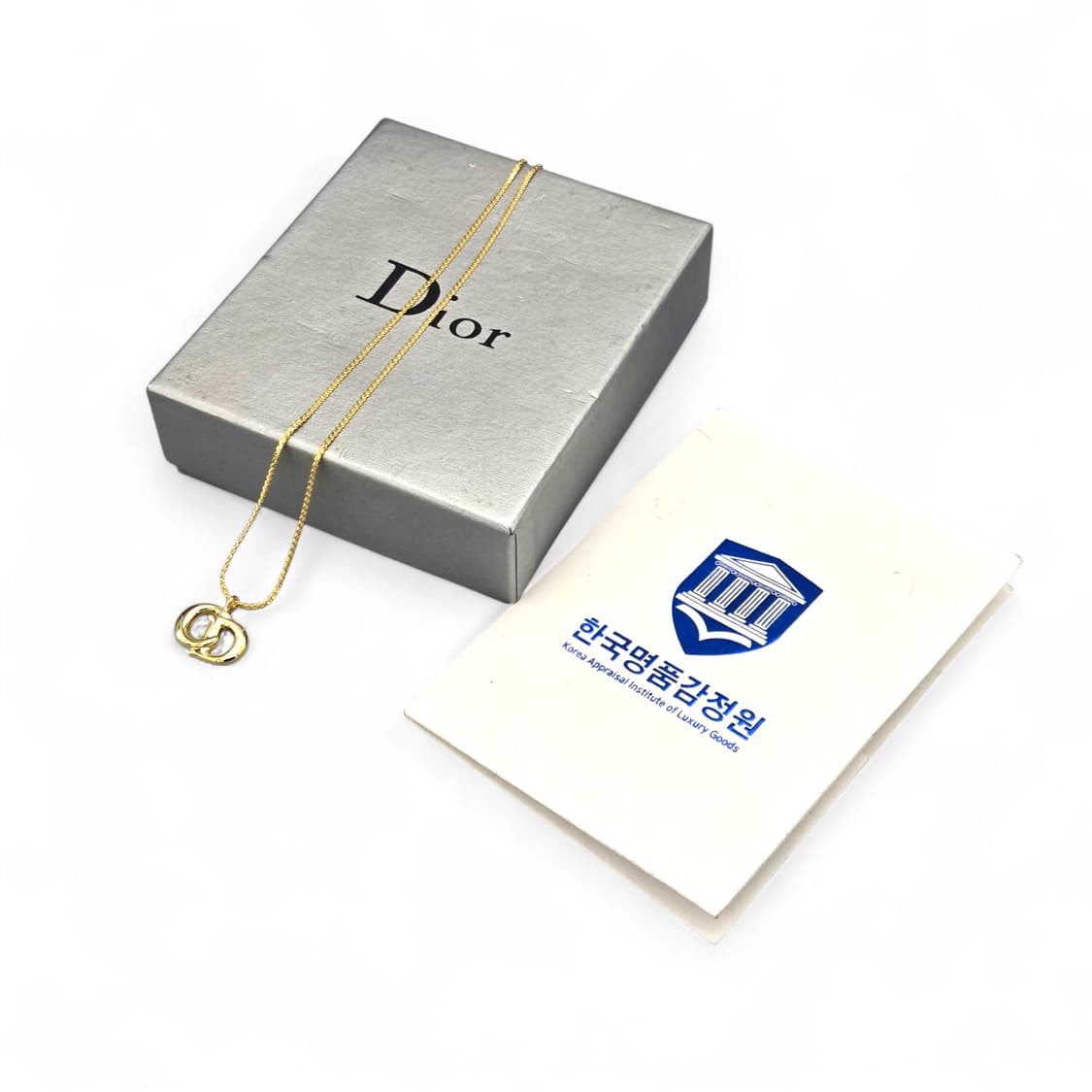디올 라지 CD 로고 금장 목걸이 상품이미지2