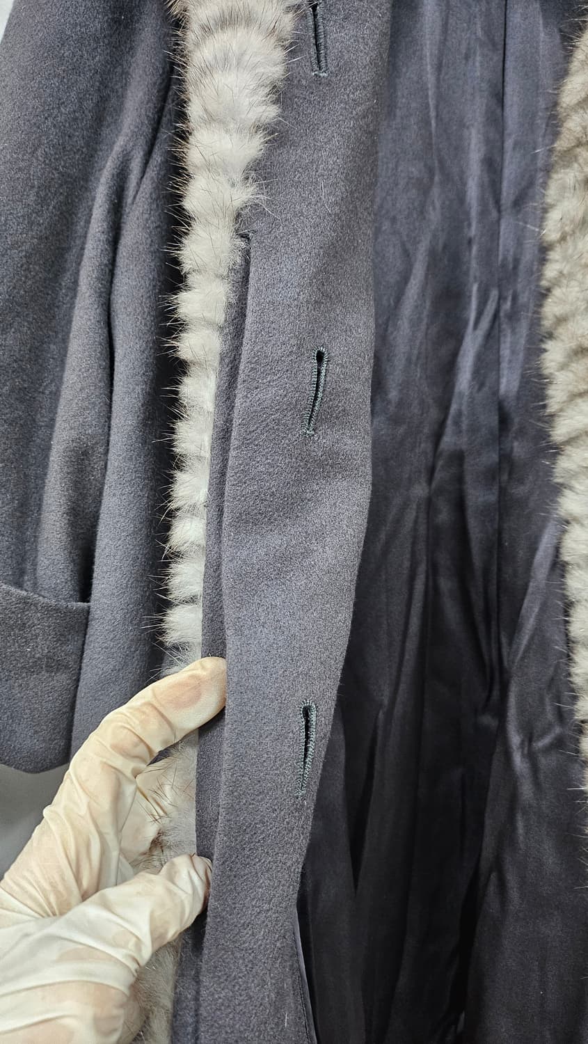 캐시미어  밍크 트래밍 롱코트  상품이미지3