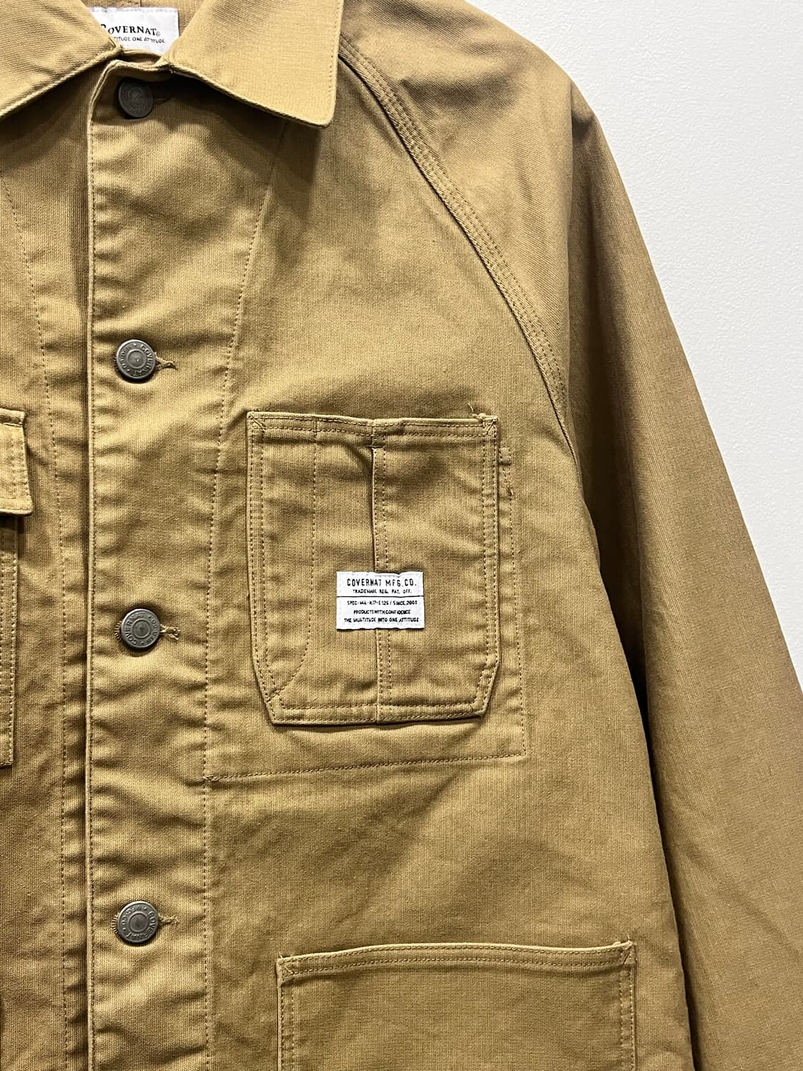 커버낫 오버핏 워크자켓 워크웨어 M 베이지 상품이미지4