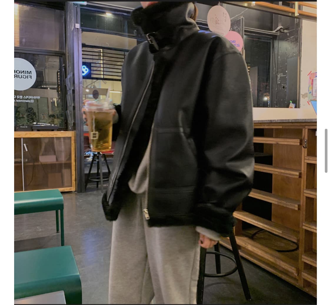 달트 베어 무스탕 블랙 상품이미지6