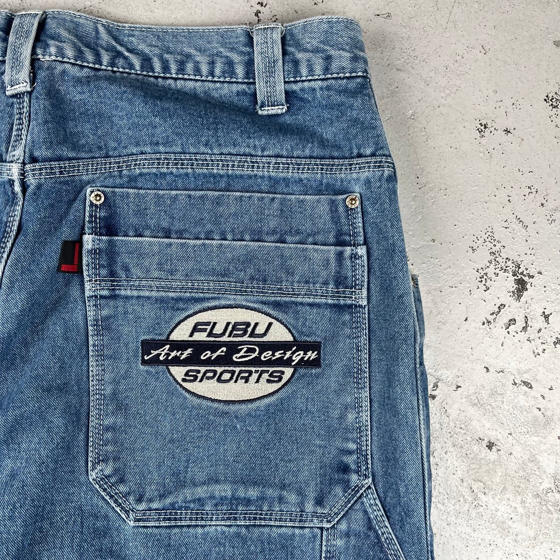 빈티지 Fubu 더 콜렉션 써클로고 배기 카펜터 데님팬츠 상품이미지7