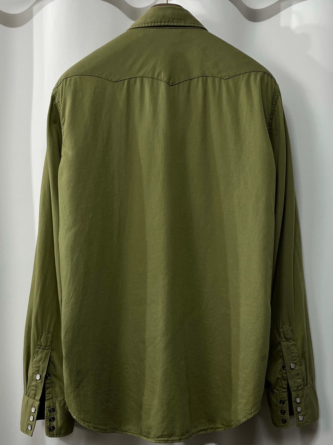 RRL 더블알엘 올리브 코튼 트윌 웨스턴 셔츠 상품이미지2