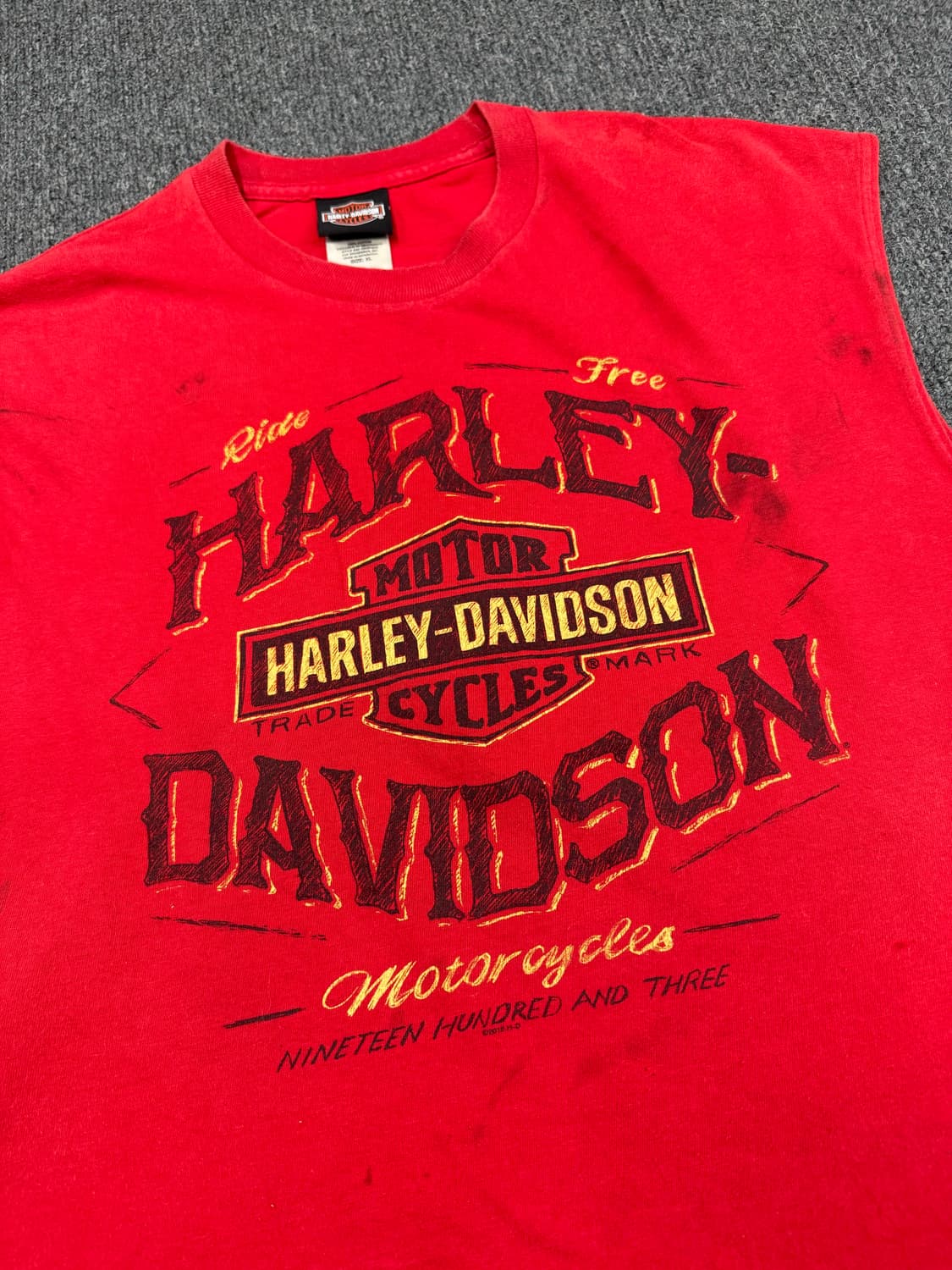 XL)할리데이비슨 빈티지 프린팅 Indiana 나시 상품이미지2