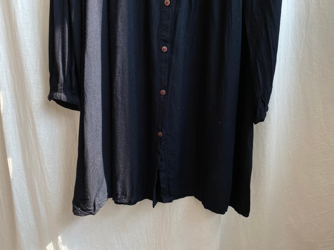 네이비 스퀘어넥 롱블라우스(M) 상품이미지6