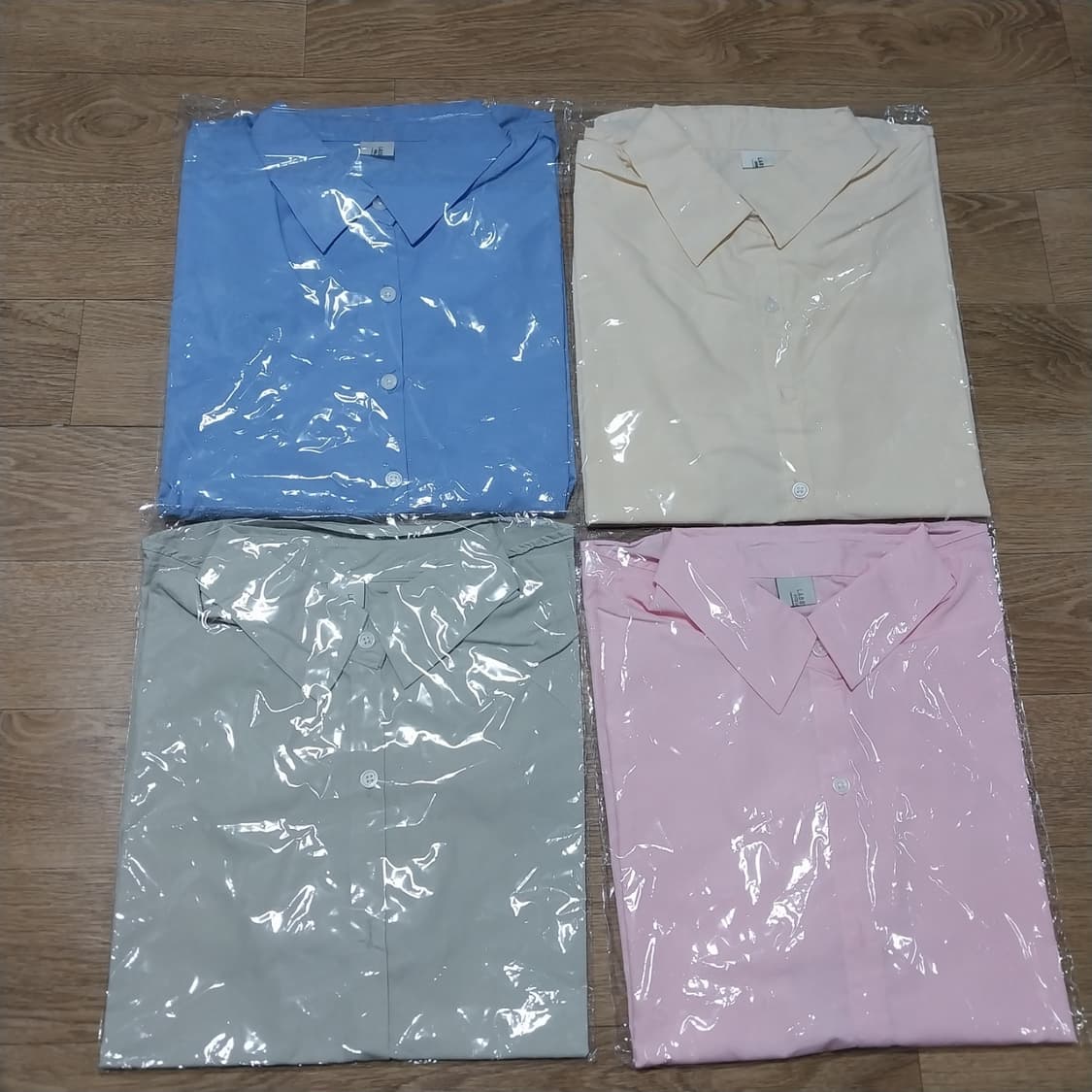 미사용 여성 오버핏 4벌가격 반팔 셔츠 상품이미지1