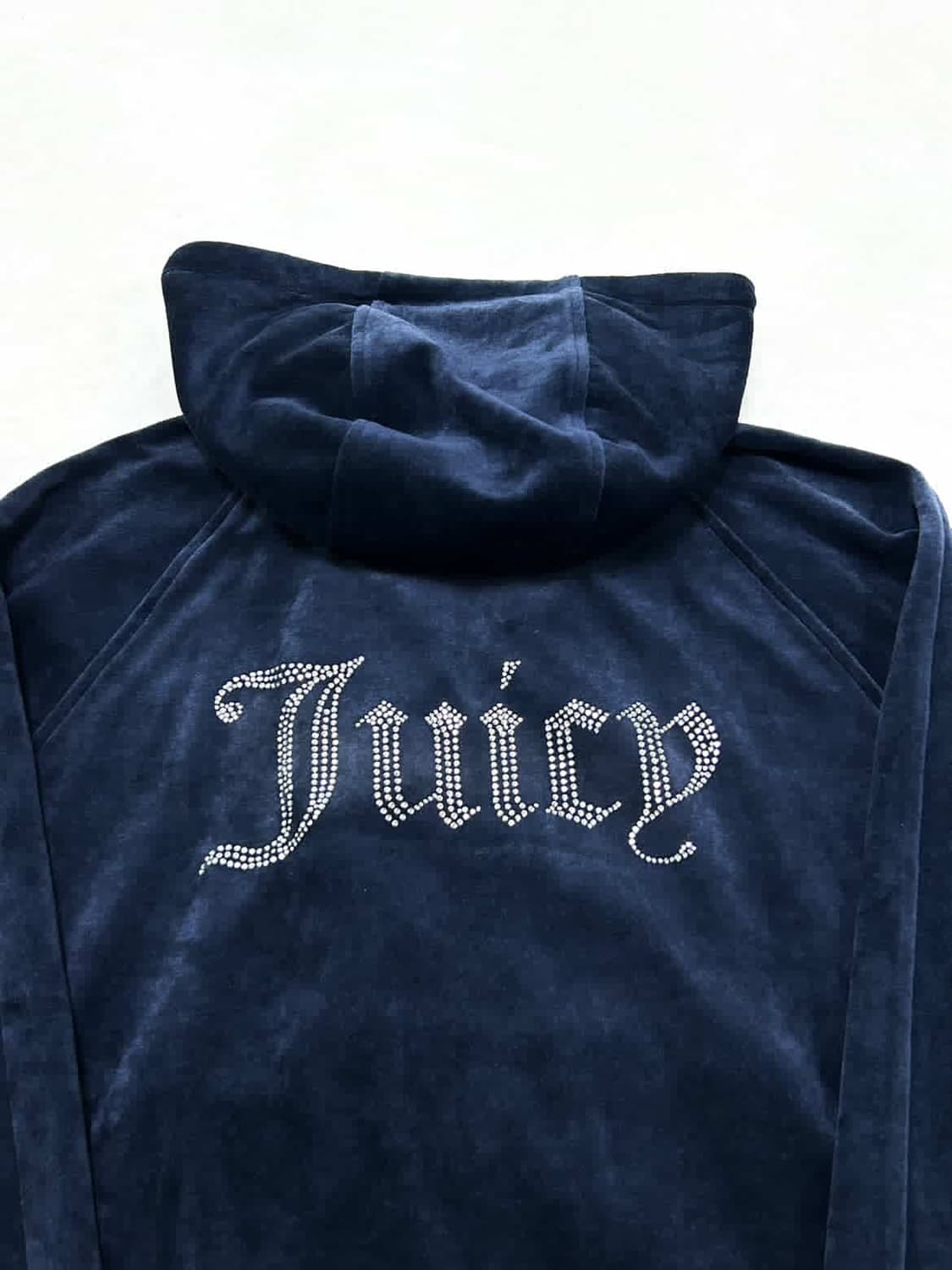 쥬시꾸뛰르 빅로고 네이비 벨벳 후드집업 상품이미지7