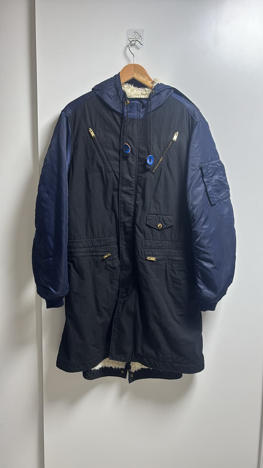 언더커버 알파카 퍼 파카 후드집업 코트 상품이미지1