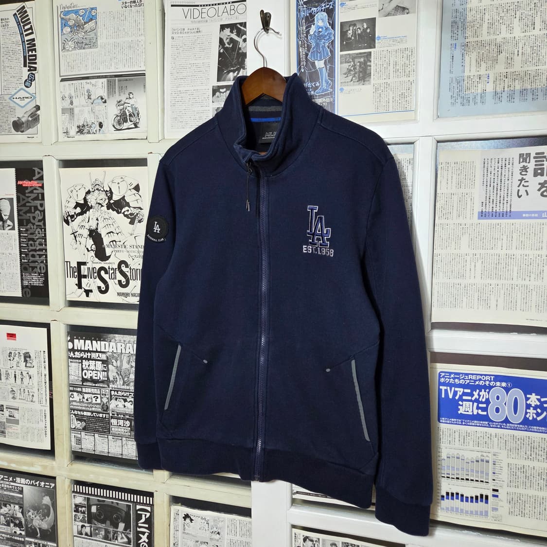 MLB LA다저스 자수로고 네이비 집업 상품이미지1