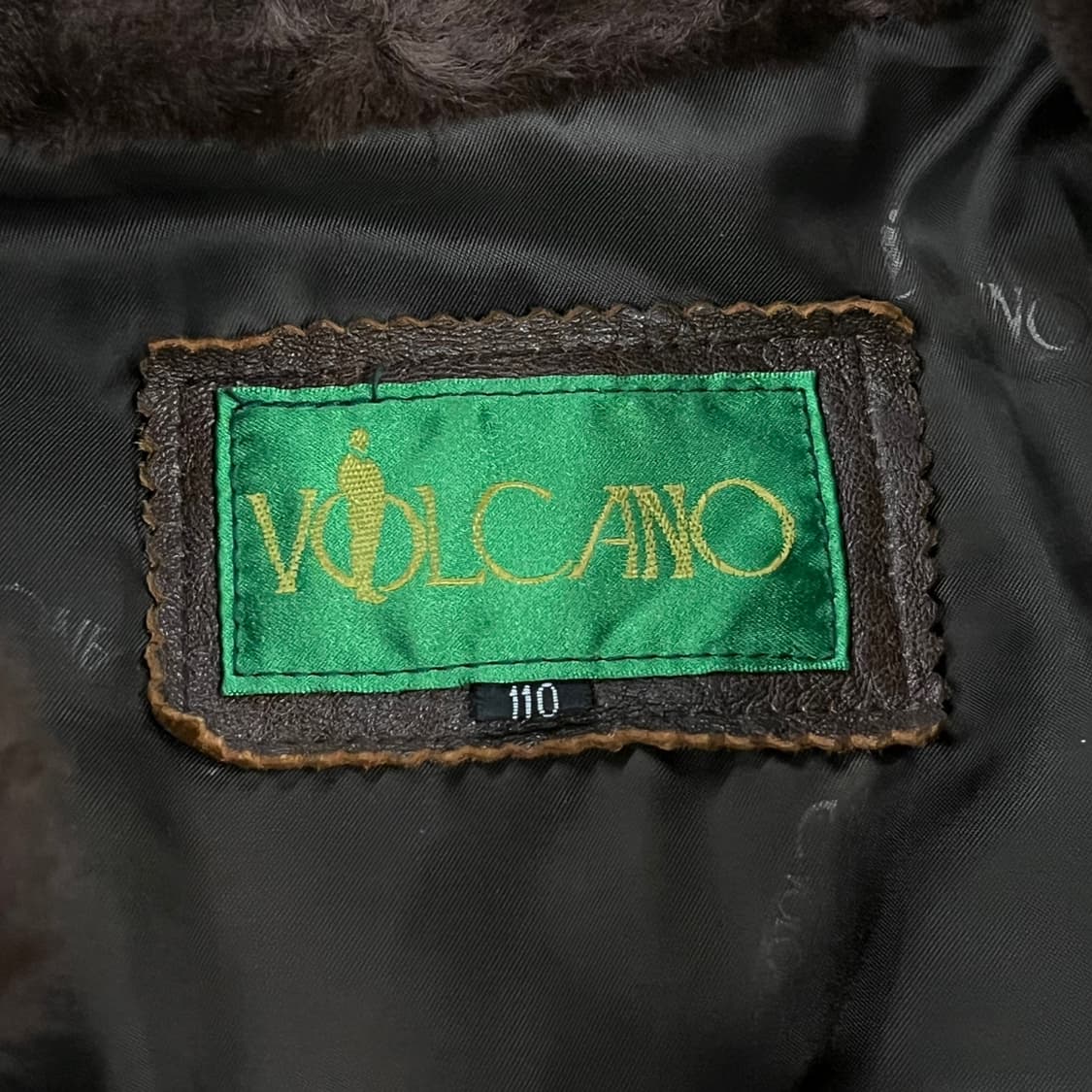 [정품/110] 빈티지 브라운 가죽 무스탕 자켓 b16 상품이미지5