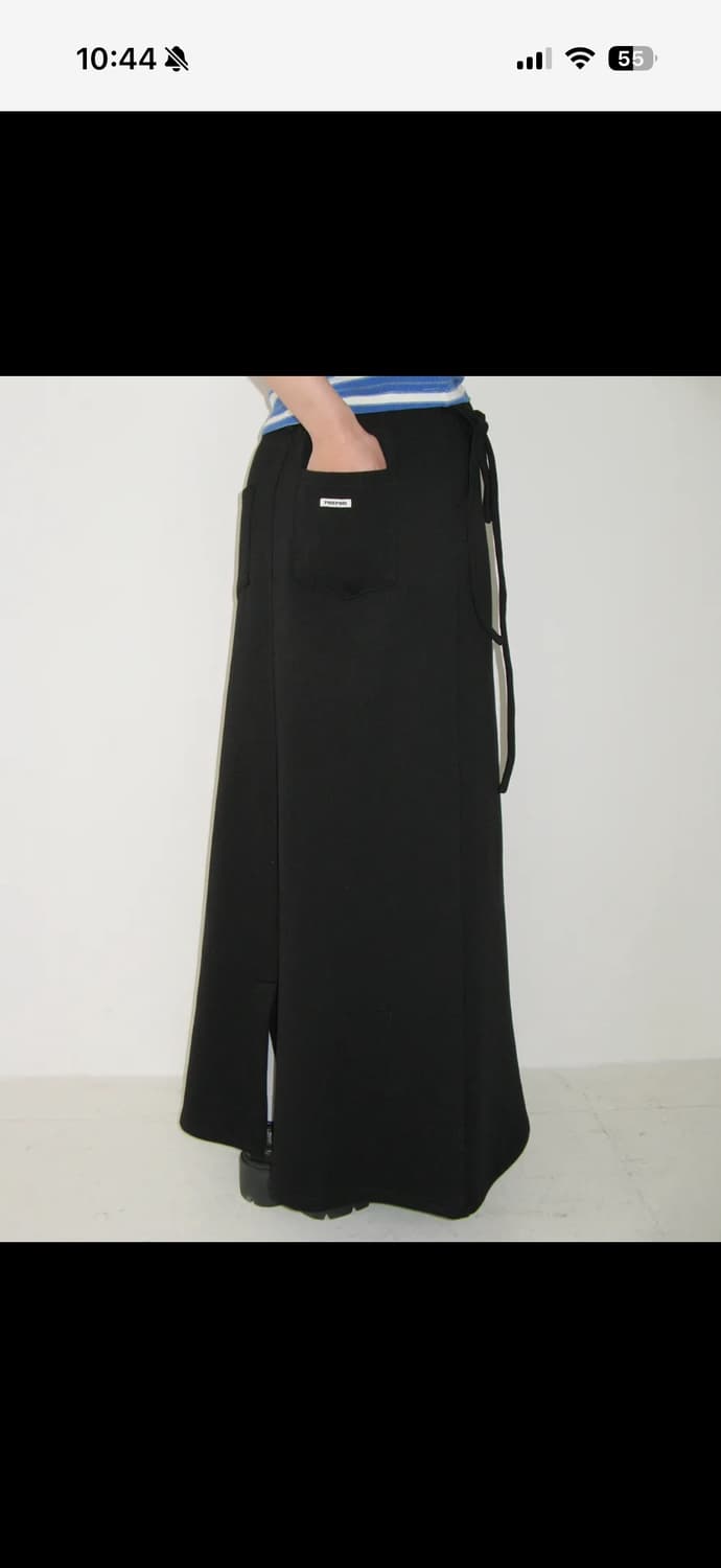 론론 미니 포켓 백 세트 블랙 롱스커트 새상품 상품이미지6