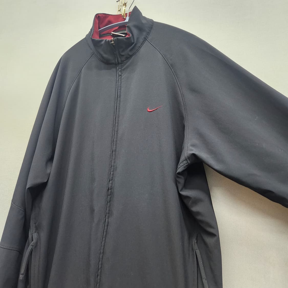 올드스쿨 나이키골프 버건디 로고 투웨이 바람막이 L 상품이미지2