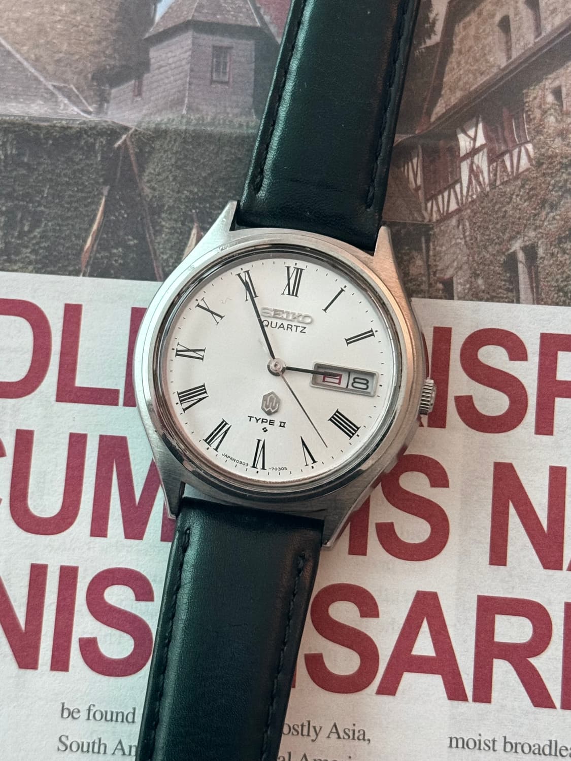 세이코 Seiko TYPE II 쿼츠 로만 인덱스 데이데이트 상품이미지1