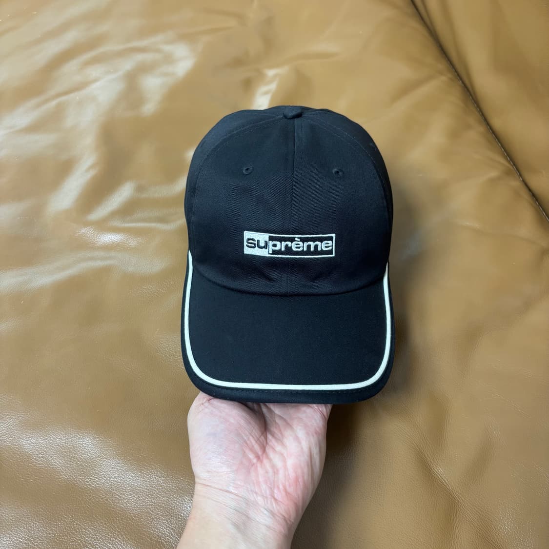 Supreme 슈프림 워시드 블랙 6패널 볼캡 모자 (Black) 상품이미지2