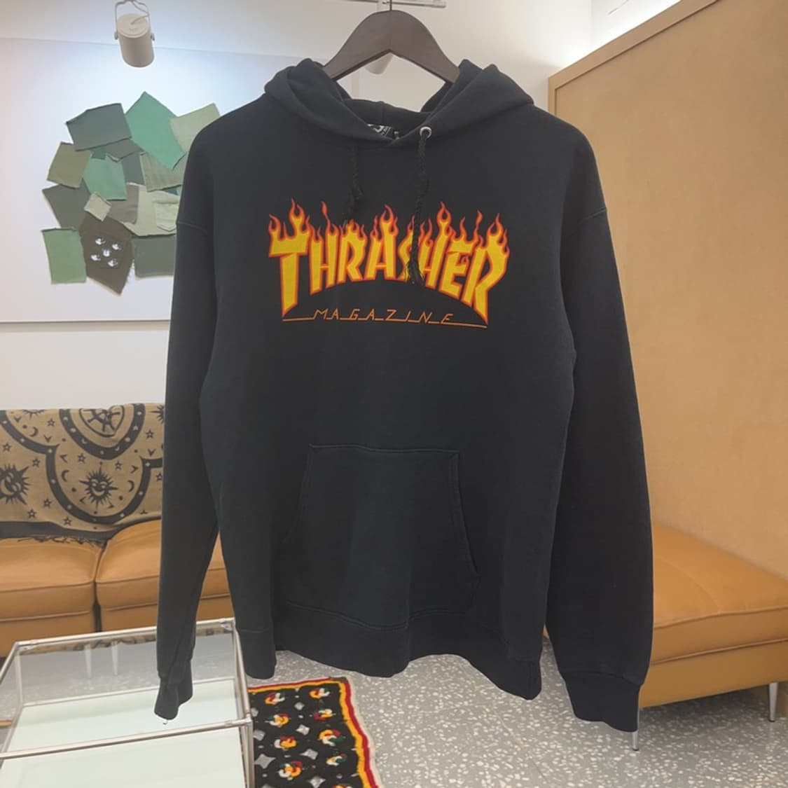 트레셔 스트릿 디아블로 불꽃로고 약기모 후드티 S C07607 상품이미지3