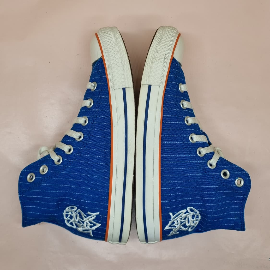 컨버스 블루 스트라이프 하이탑 스니커즈250 상품이미지5