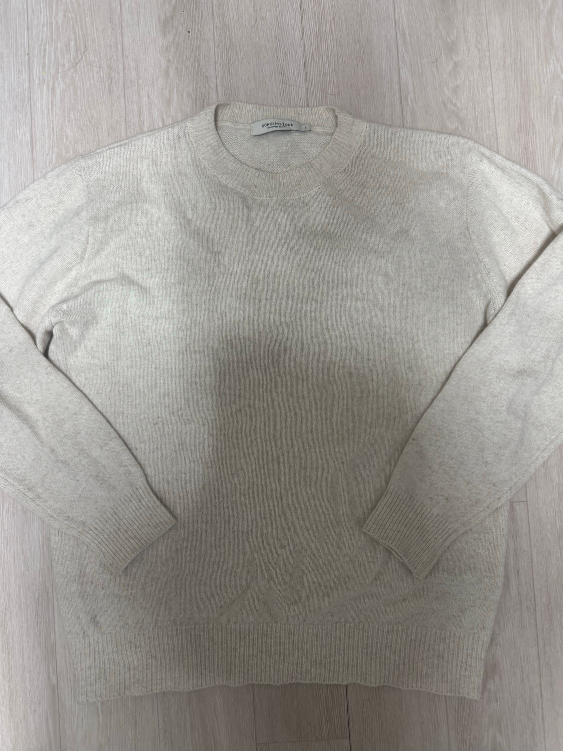 컨셉원 베이지 니트 L 상품이미지1