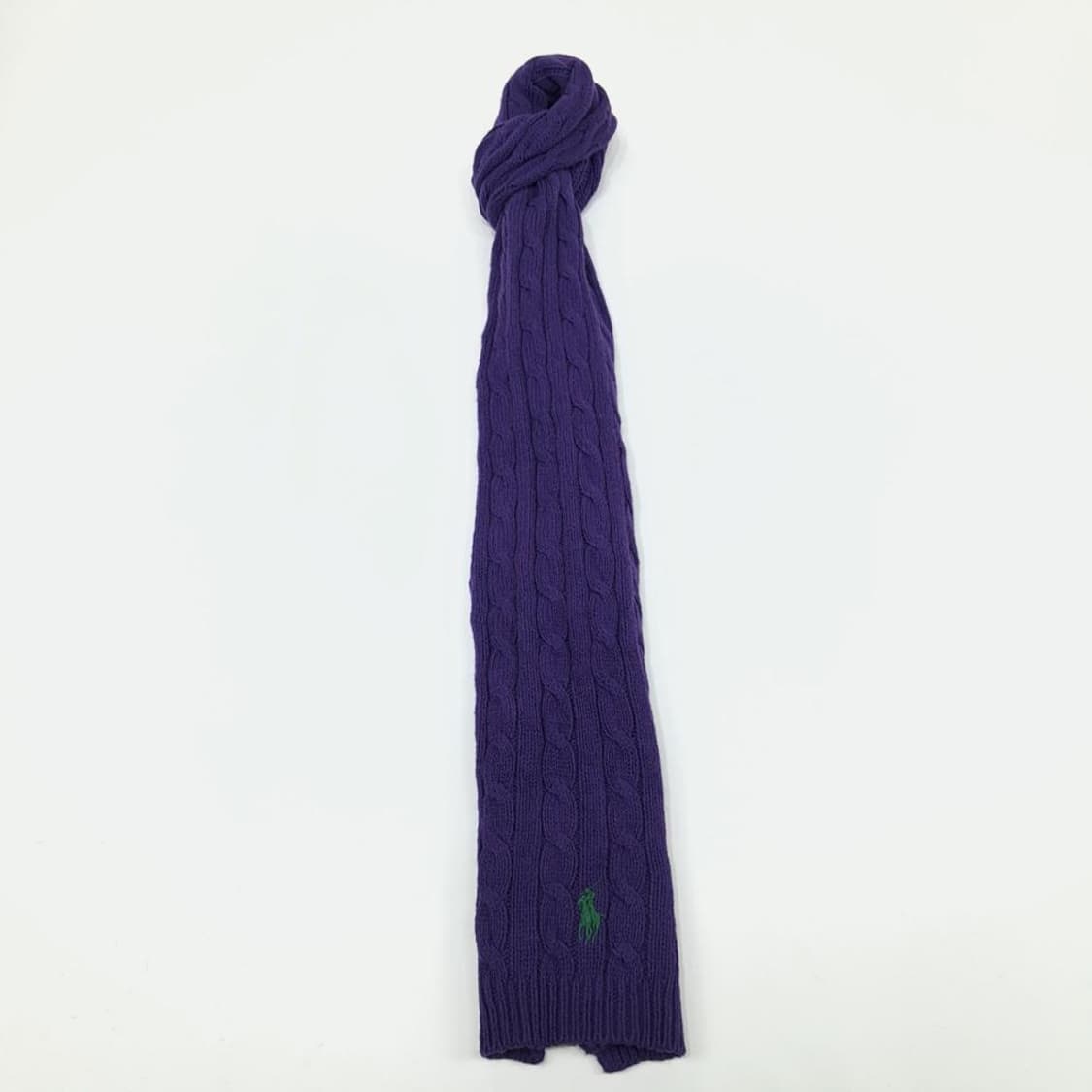 (MX048)폴로 랄프로렌 꽈배기 퍼플 케이블 니트 목도리 머플러 상품이미지2