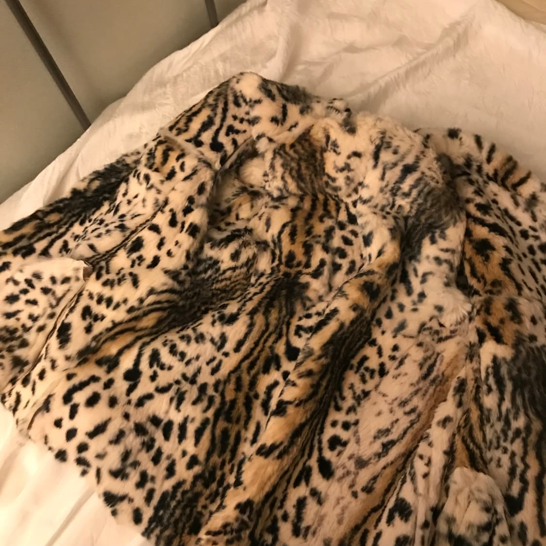 Vintage 갸루 레오파드 스웨이드 퍼 자켓 상품이미지5