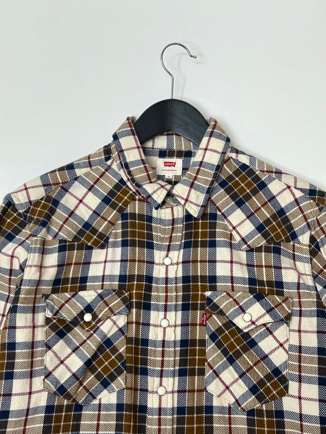 00s Levi's 리바이스 투포켓 웨스턴 체크 셔츠  상품이미지3